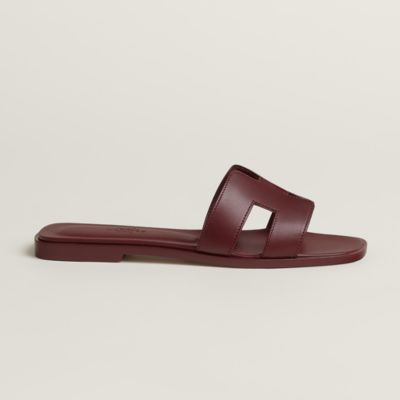 Hermès Oran Sandal Rouge Leather