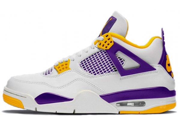 Air Jordan 4 Retro 'Lakers / Kobe 8 Tribute White'