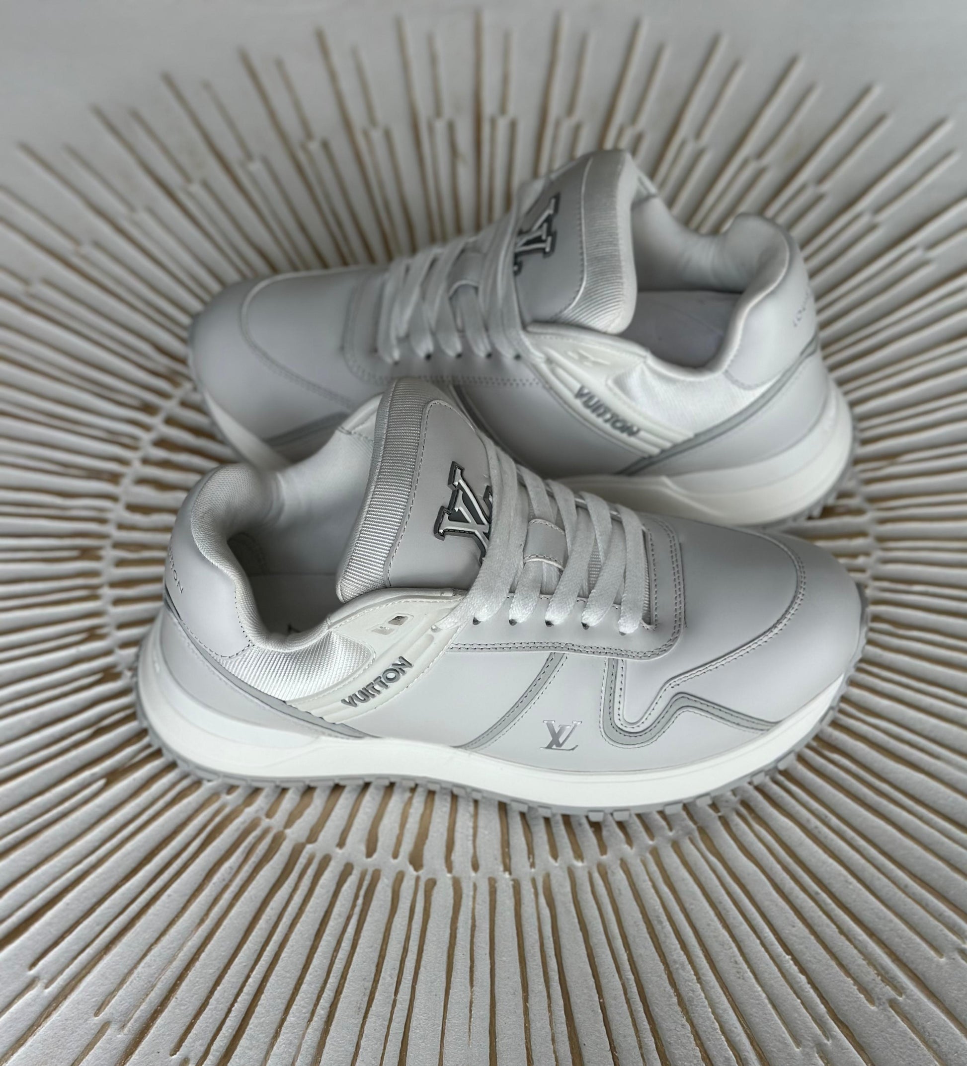 Louis Vuitton Run Away Maxi Sneaker – Oversized White Calf Leather (Style 1AHSRL, Men’s)