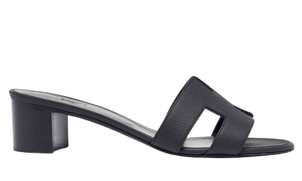 Hermès Slides | Leather Oasis Black