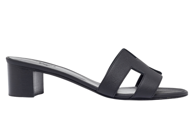 Hermès Slides | Leather Oasis Black
