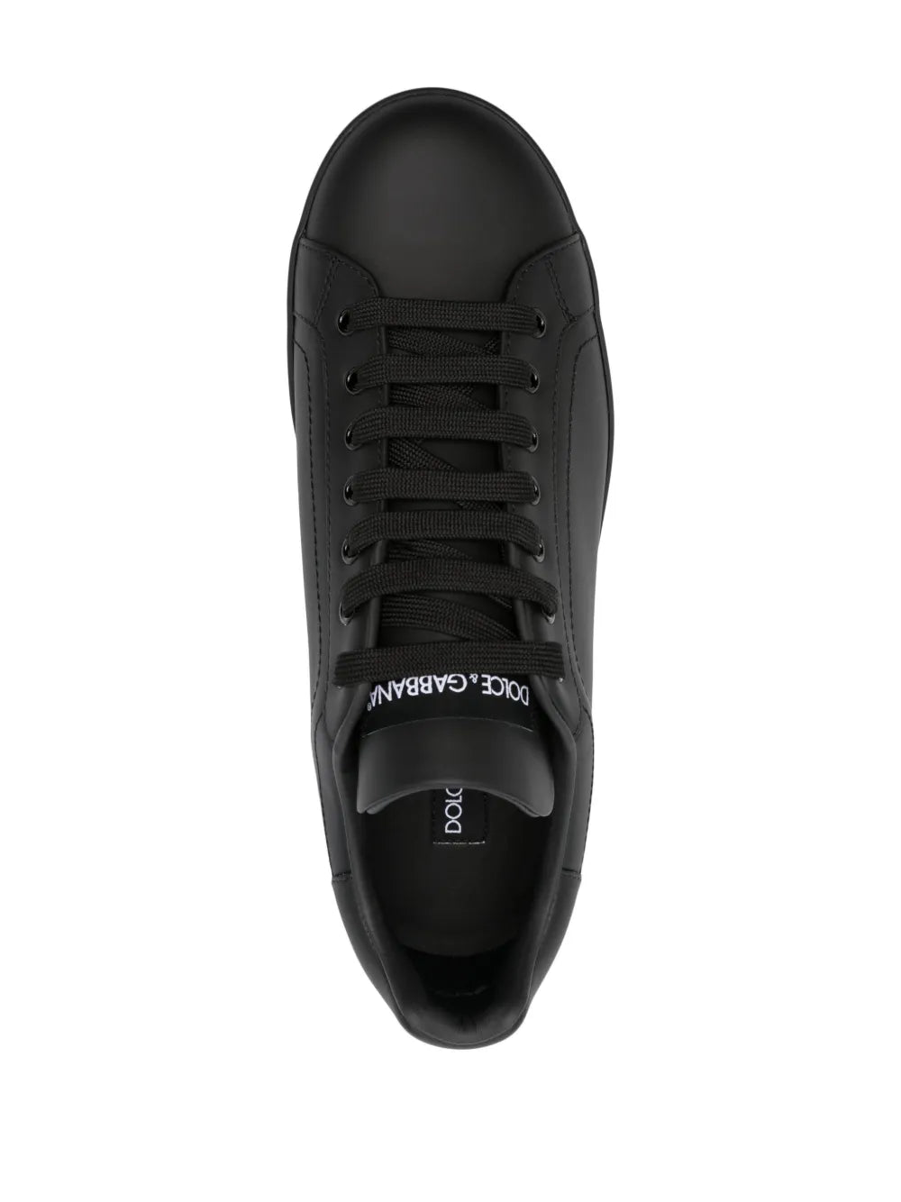 Dolce & Gabbana Portofino leather sneakers Black