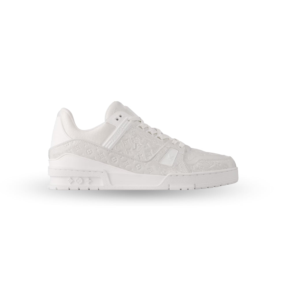 Louis Vuitton LV Trainer Sneaker – White Monochrome Calf Leather (US Men’s)