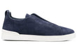 Zegna slip-on suede sneakers "Blue"