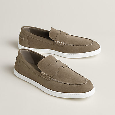 Hermès Job Loafer 'Taupe Suede'