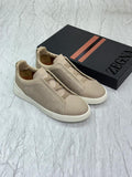 Zegna Crocodile Leather Triple Stitch™ Sneakers – Natural Luxurious Low-Tops