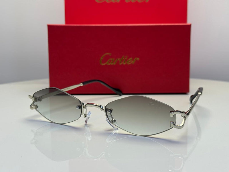 Cartier Glasses | Rimless Sunglasses Silver