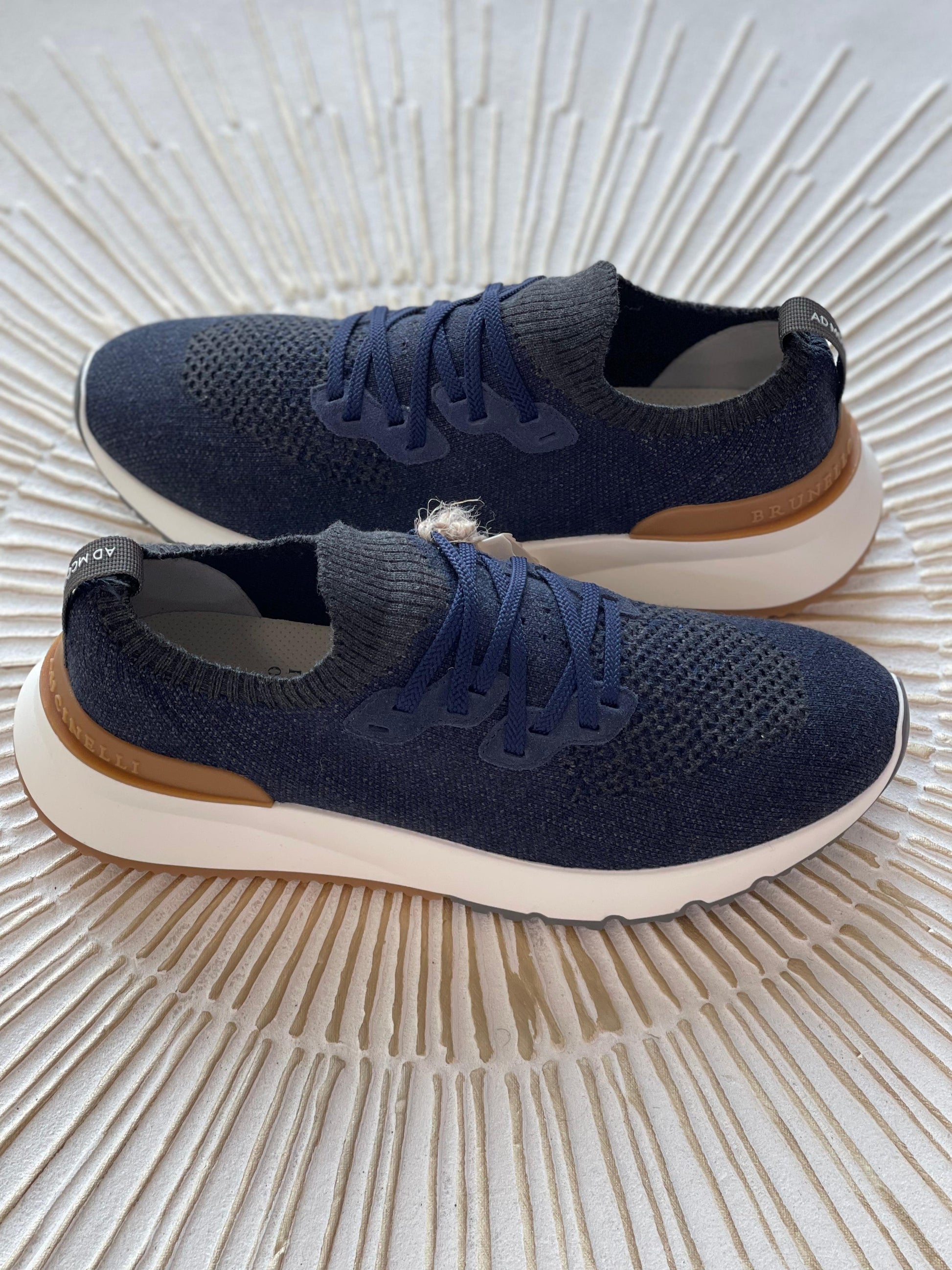 Brunello Cucinelli Cotton Chiné Knit Runners – Reversible Knit & EVA Sole