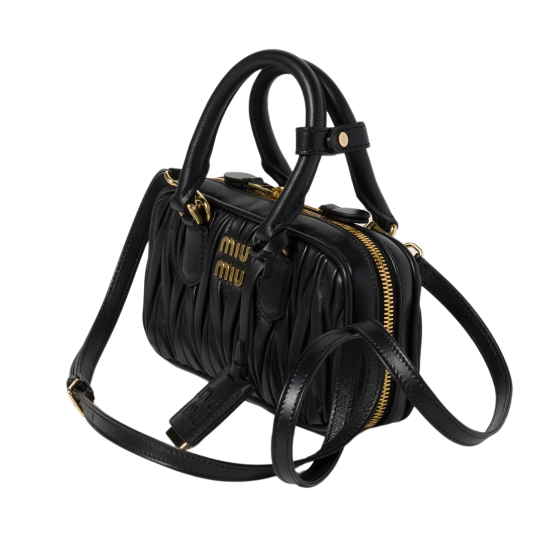 Miu Miu Bag | Arcadie matelassé nappa leather-bag "Black"