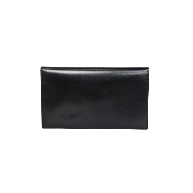 Saint Laurent Bag | Uptown pouch in black calfskin leather