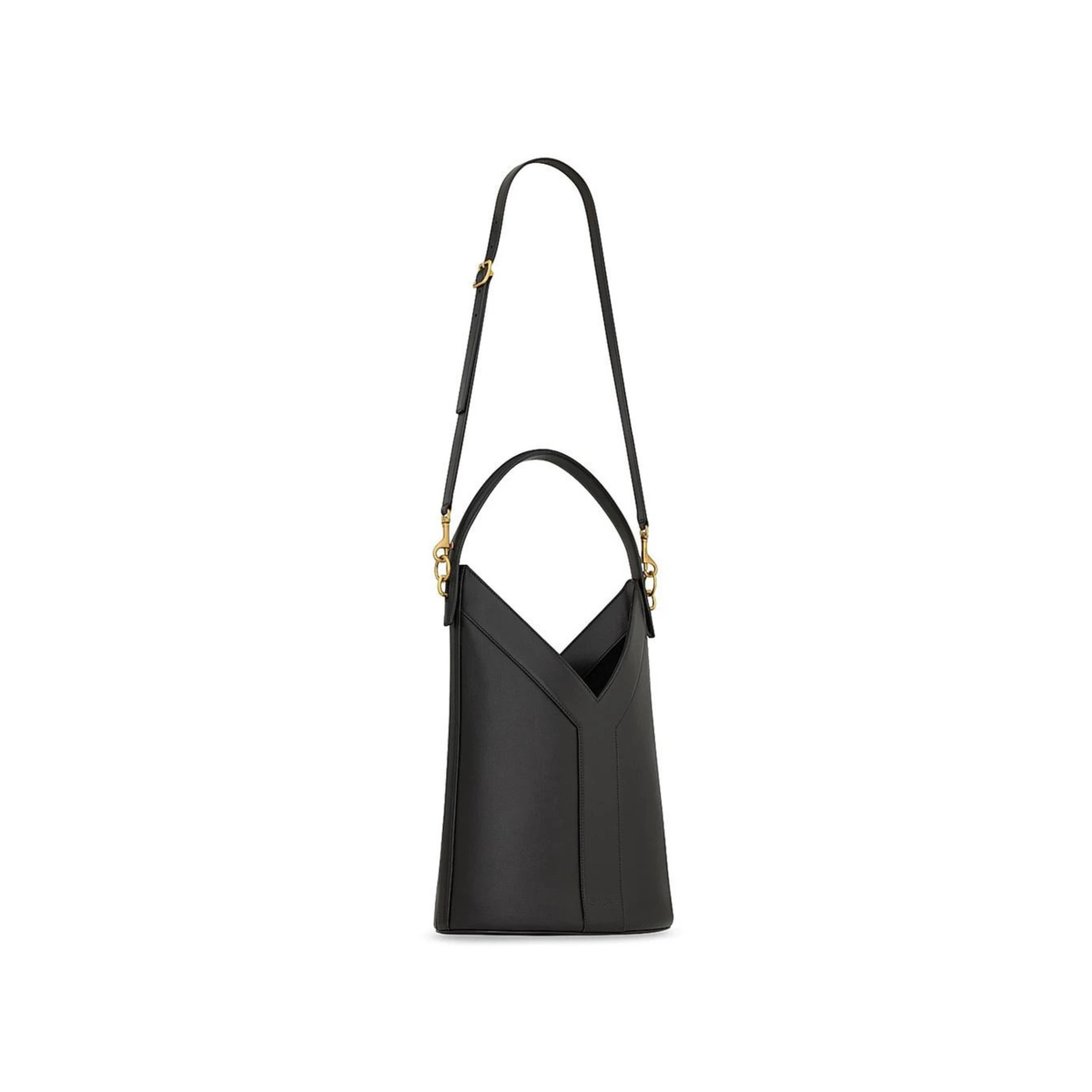 Saint Laurent Bag | Women’s Y Top Handle Bucket Bag in Leather