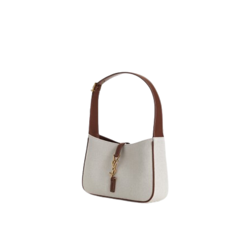 Saint Laurent Bag | Le 5 à 7 canvas and leather hobo bag