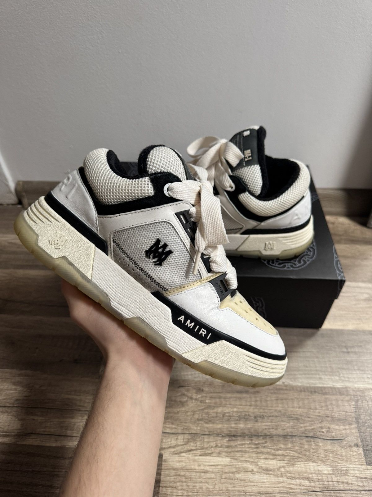 AMIRI MA-1 Sneakers WHITE BLACK-NAPPA