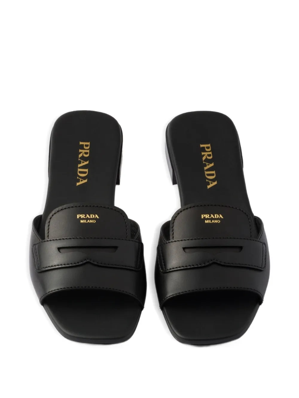 Women's Monogram Leather Flat Sandals