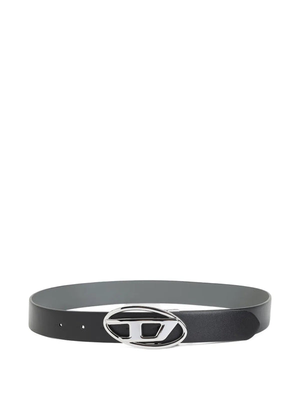 Diesel logo-plaque leather belt