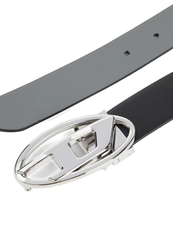 Diesel logo-plaque leather belt