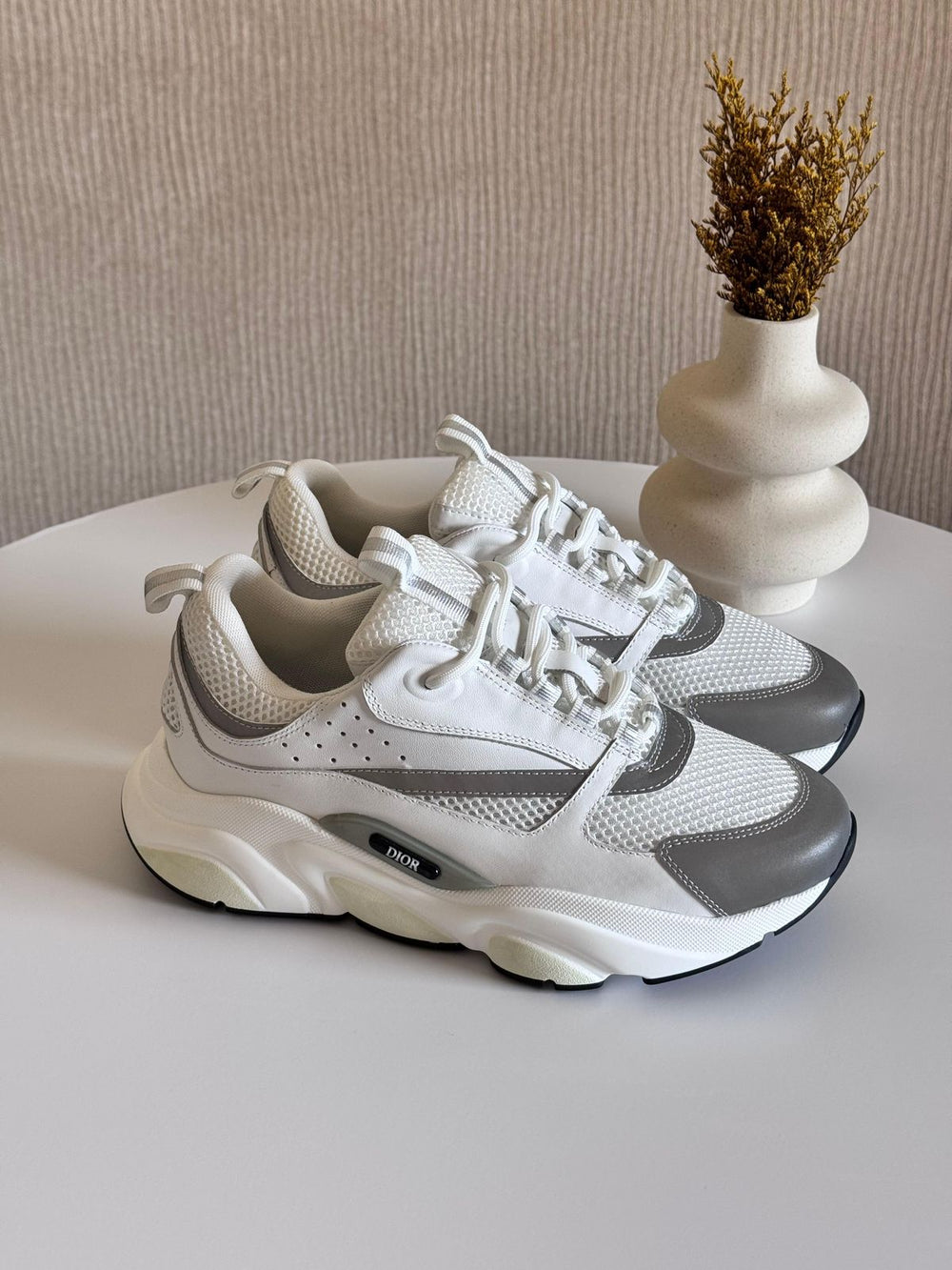 B22 Mesh Fabric Color Blocks Thick Sole Sports and Leisure Shoes.