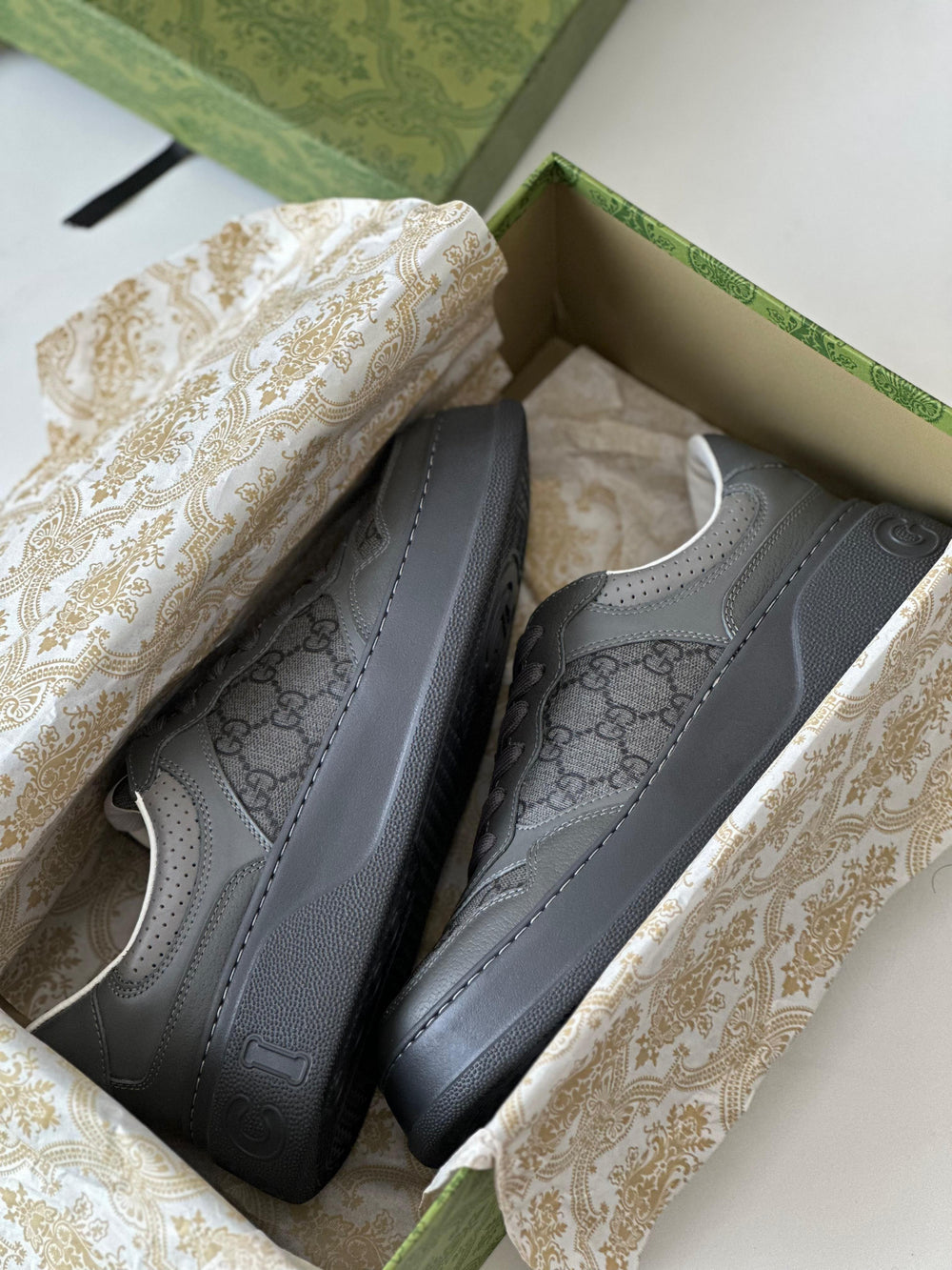 Gucci Men’s Chunky Sneaker – Black GG Supreme Canvas (2.2″ Platform)