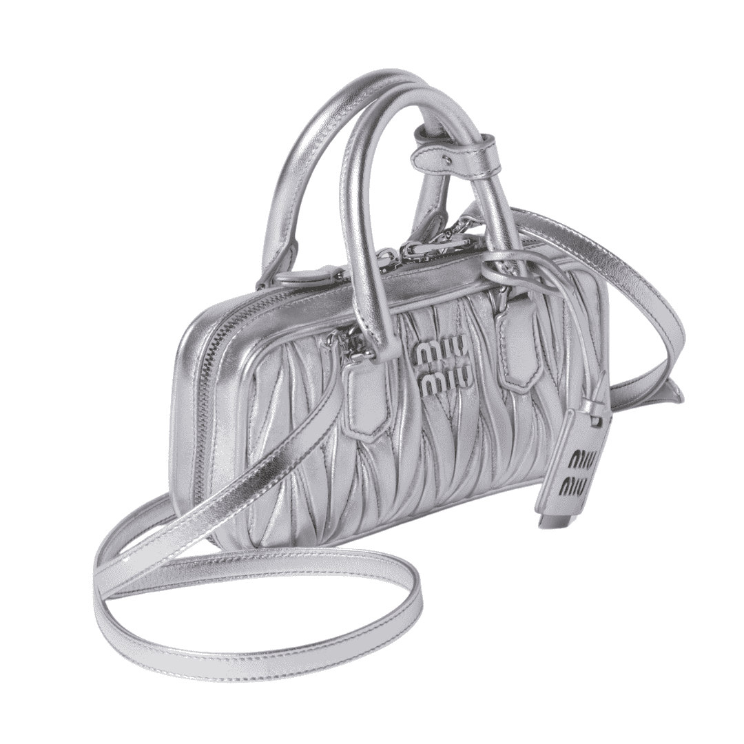 Miu Miu Bag | Arcadie matelassé nappa leather mini-bag "Silver"