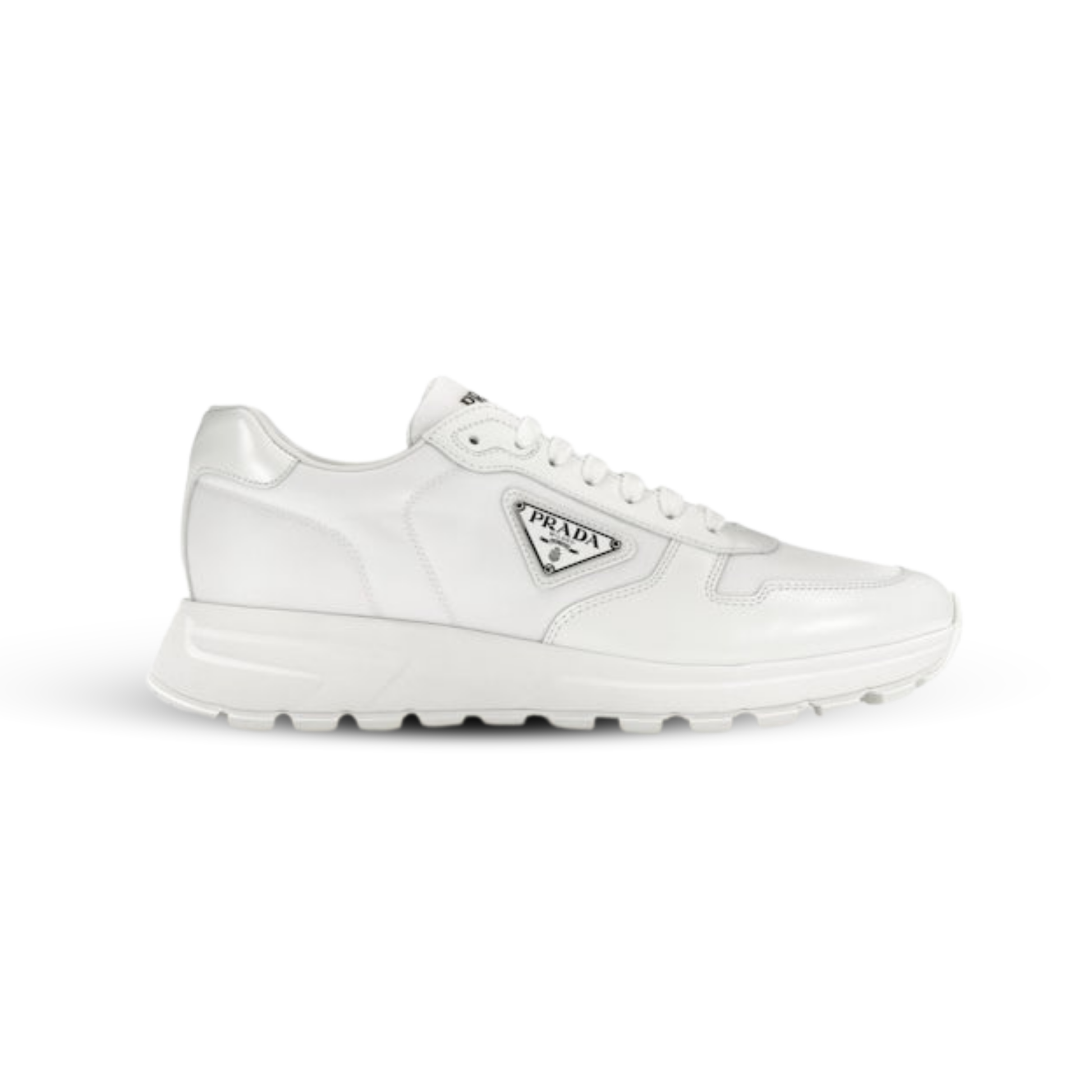 Prada PRAX 01 Sneakers – White Re-Nylon & Brushed Leather