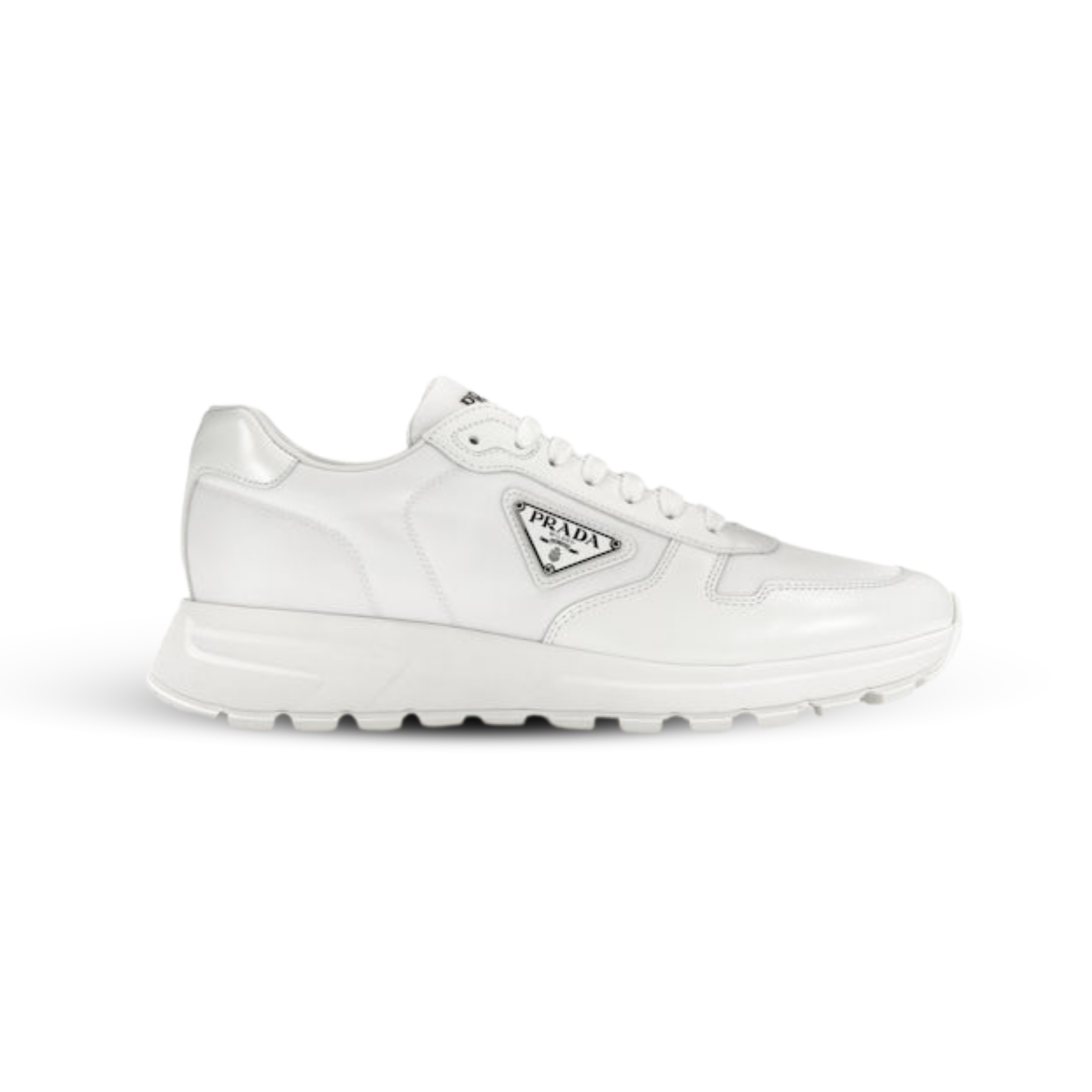 Prada PRAX 01 Sneakers – White Re-Nylon & Brushed Leather