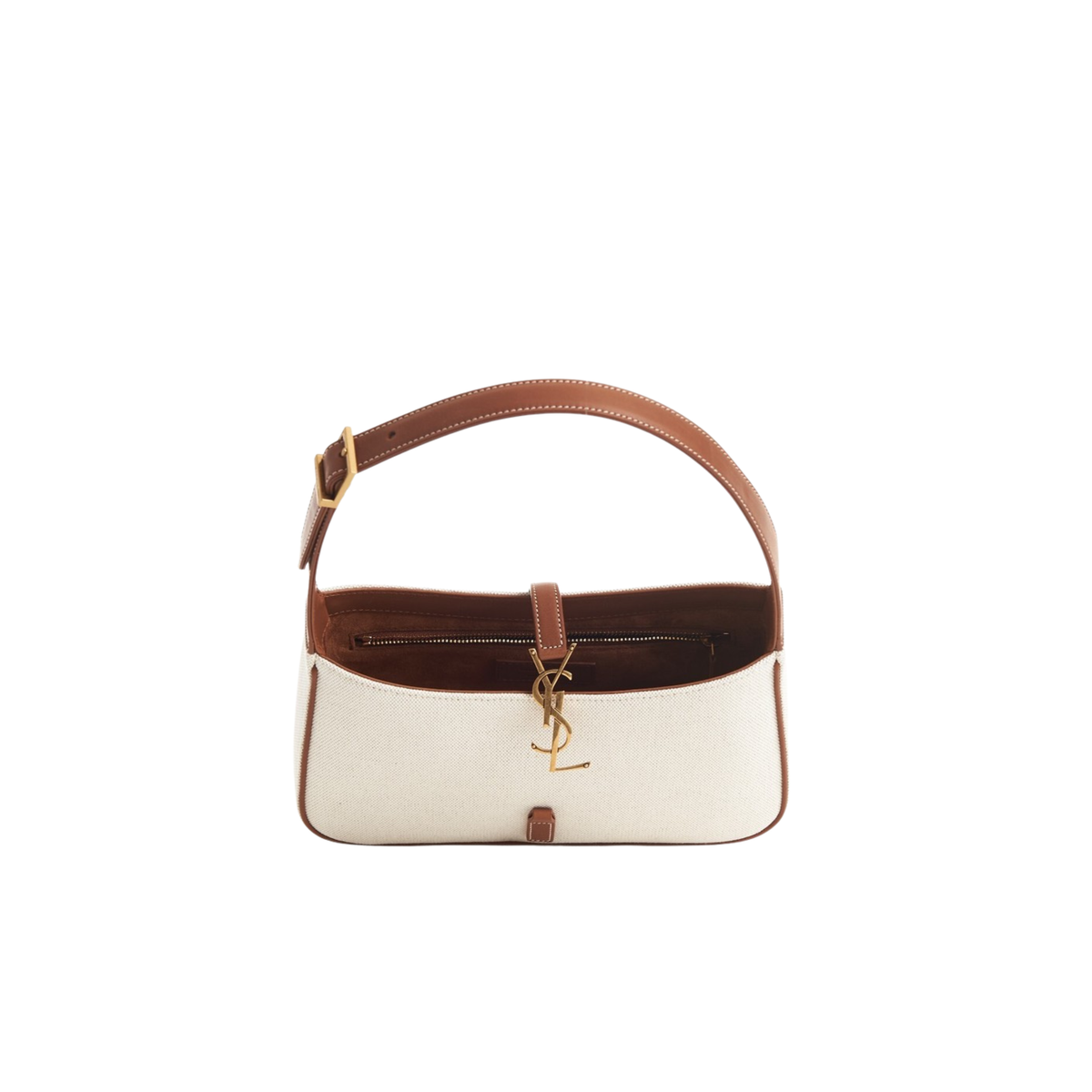 Saint Laurent Bag | Le 5 à 7 canvas and leather hobo bag