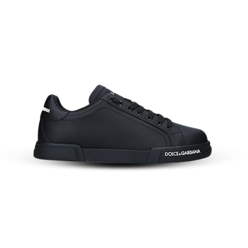 Dolce & Gabbana Calfskin Nappa Portofino Sneakers – Black (Men’s)