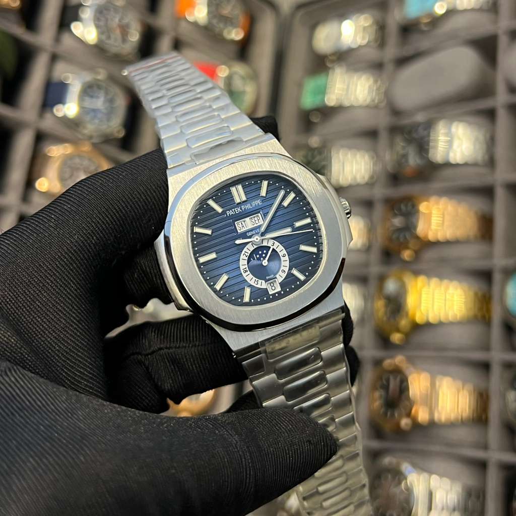 Patek Philippe Nautilus Watch with a Blue Dial
