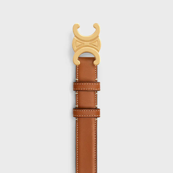 Celine Triomphe belt Brown GOLD