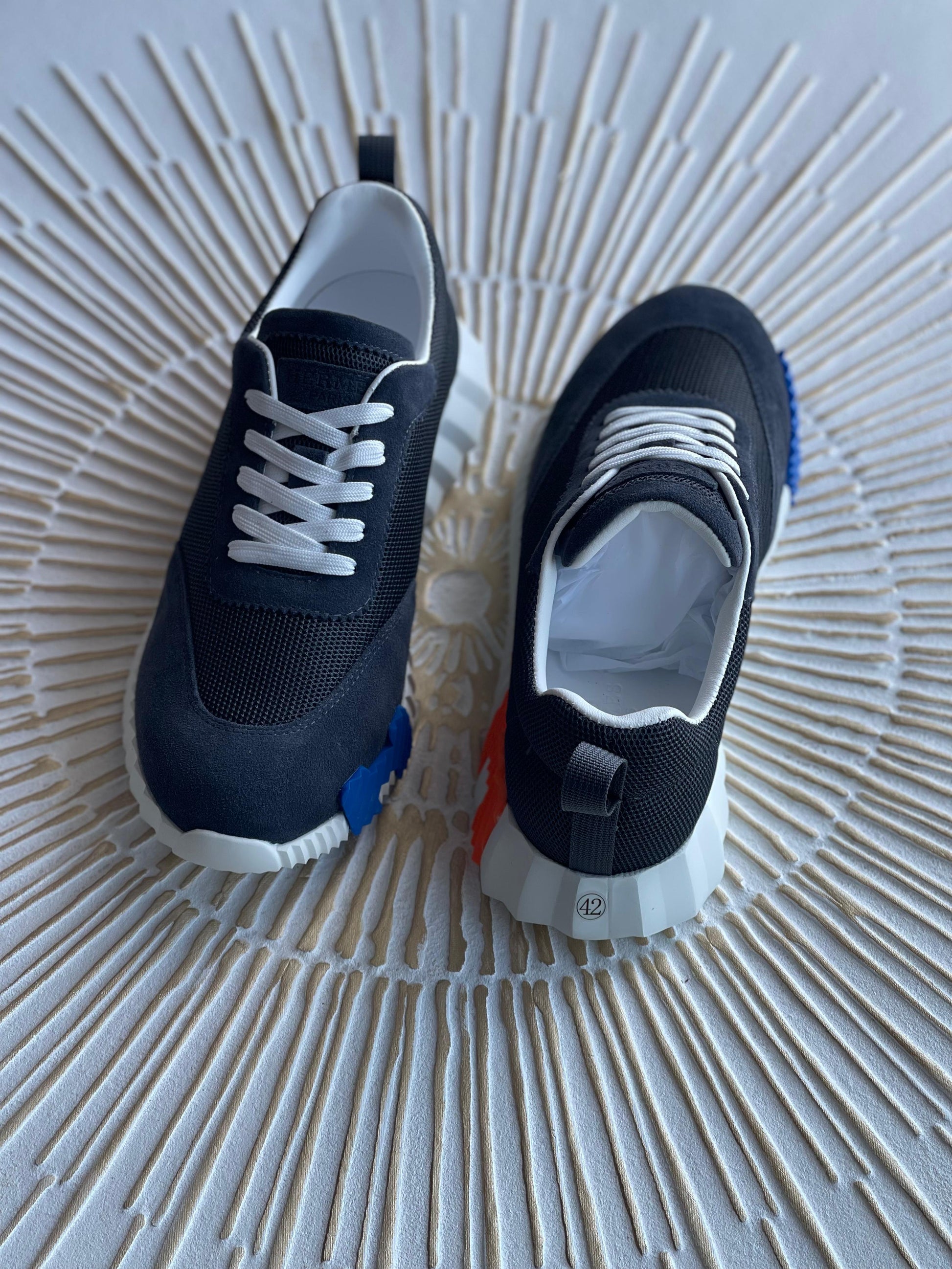 Hermès Bouncing Sneaker – Marine Mesh & Suede Goatskin (Men’s)