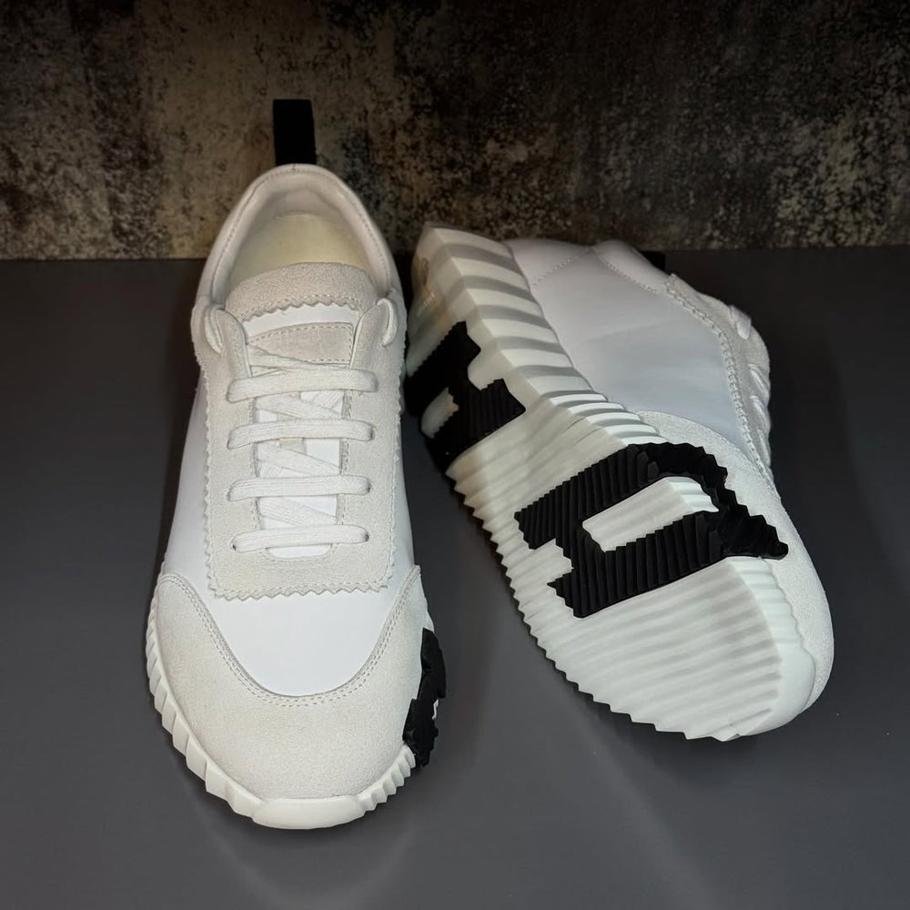 Hermès Bouncing sneakers "White Beige black"