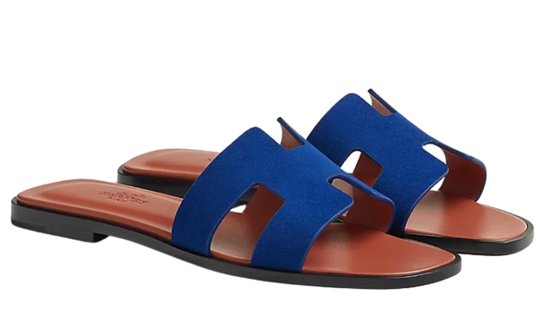 Hermès Sandals | Oran Smalt Blue