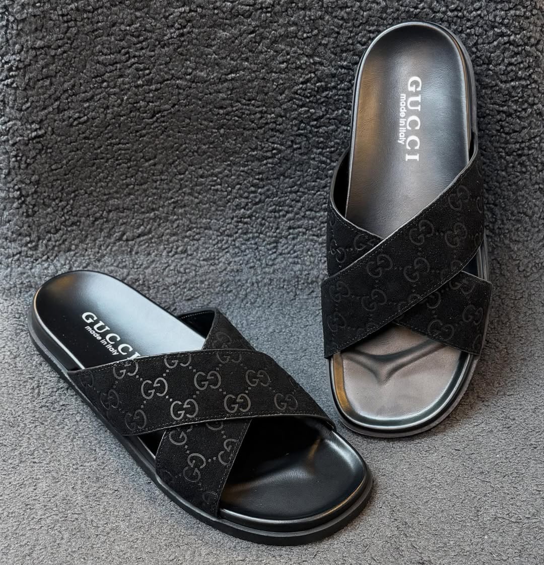 Gucci G Suede Slides Men