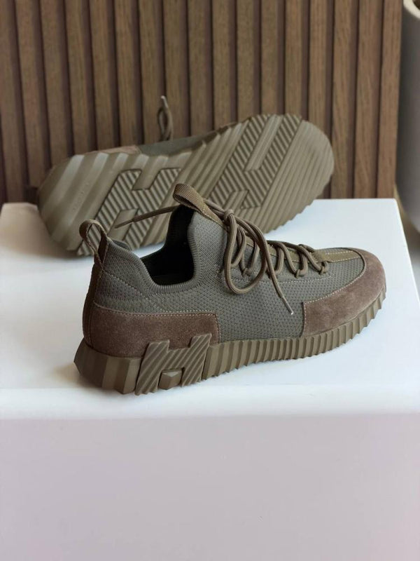 Hermès Sneaker 'Olive / Brown