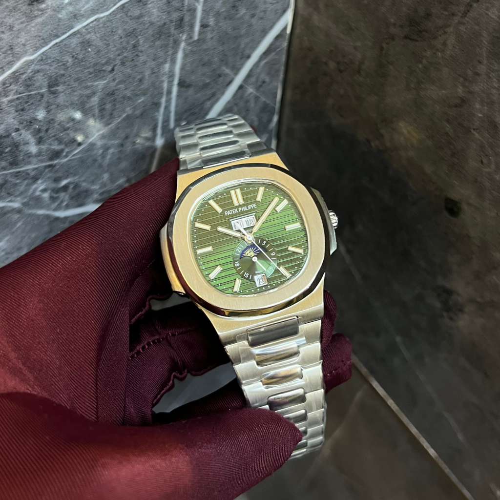 Patek Philippe Nautilus Watch with a Green Dial