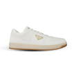 Prada Downtown Sneakers – White & Taupe Calf Leather (Neutral)