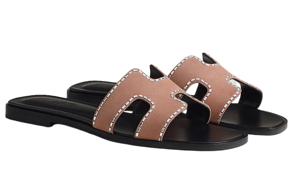 HERMES Oran Sandal "Rose Perle"