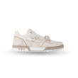 Louis Vuitton LV Trainer Sneaker – Beige Calf Leather & Denim (Style 1AHTUT, Men’s)