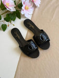 Chanel Interlocking CC Sandals in Black