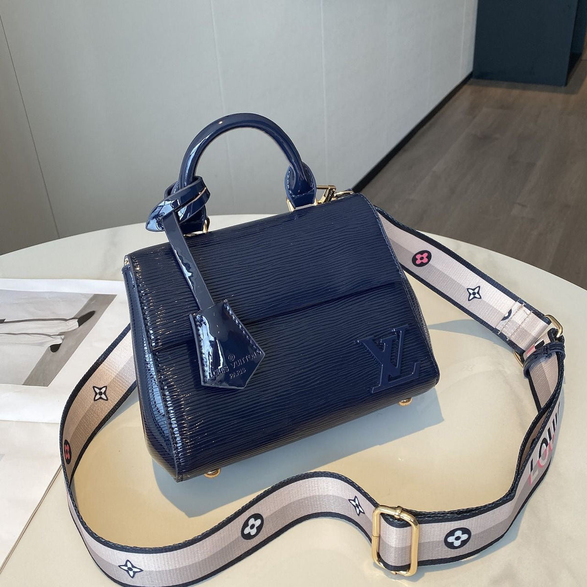 Louis Vuitton Bag | Cluny Mini Epi Bordeaux Blue