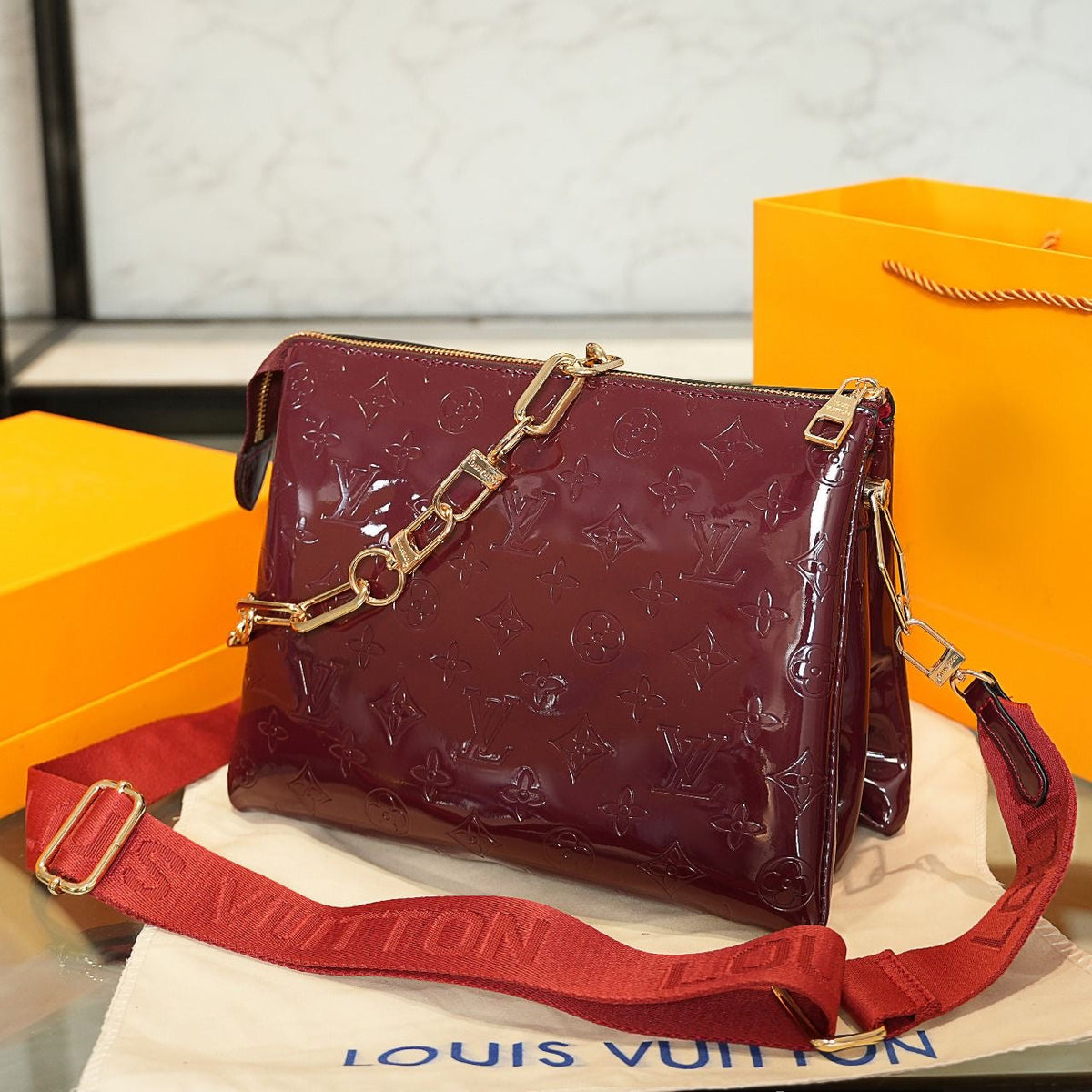 Louis Vuitton Bag | Coussin PM Lambskin Burgundy