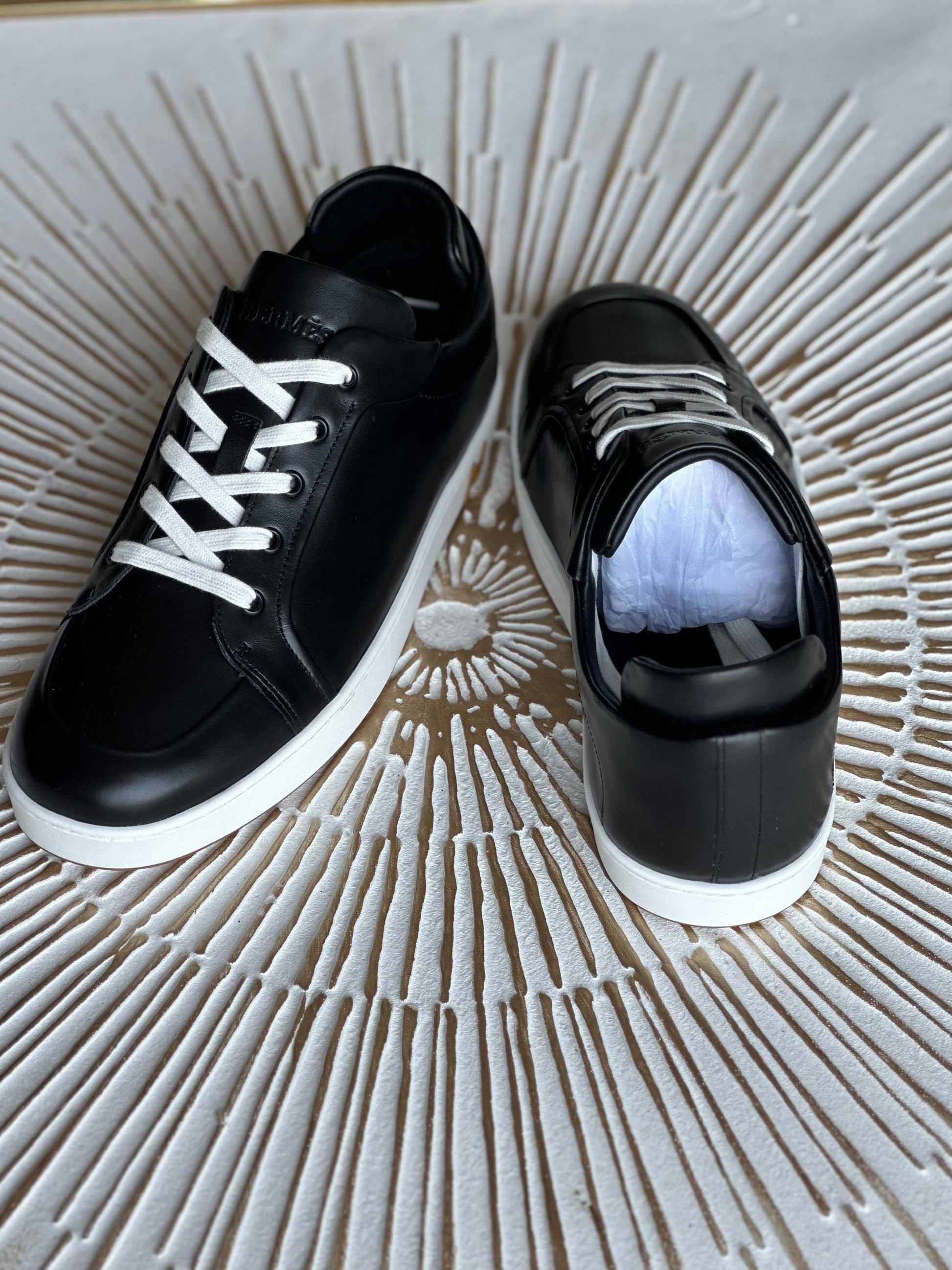 Hermès Sneaker – Black Calfskin & Suede Goatskin Low-Top (Men’s)