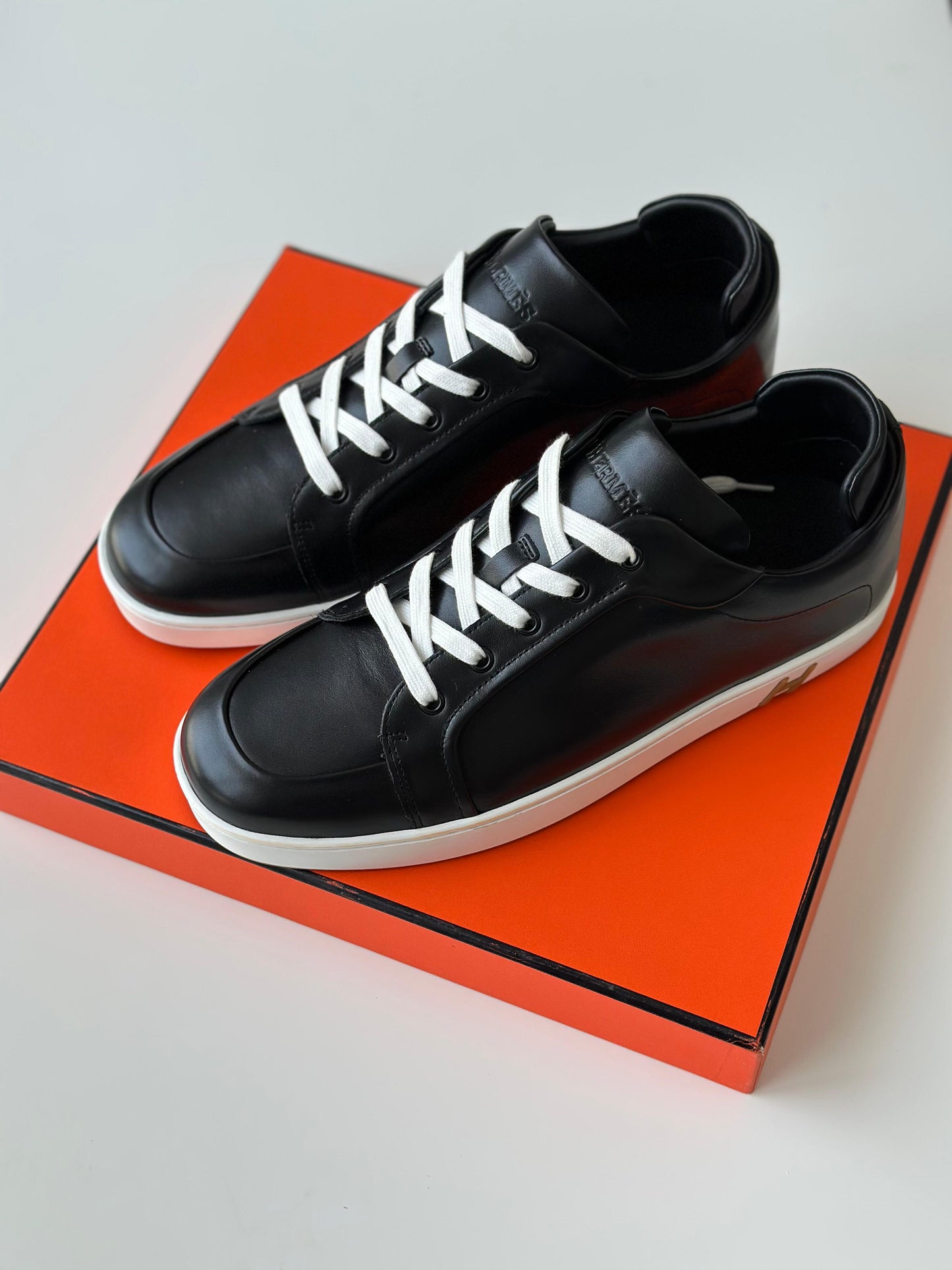 Hermès Sneaker – Black Calfskin & Suede Goatskin Low-Top (Men’s)