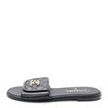 Chanel Quilted CC Slide Sandals in Black