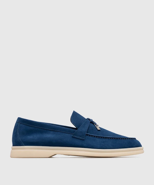 Loro Piana Women's Loafers | Summer Charms Walk Blue