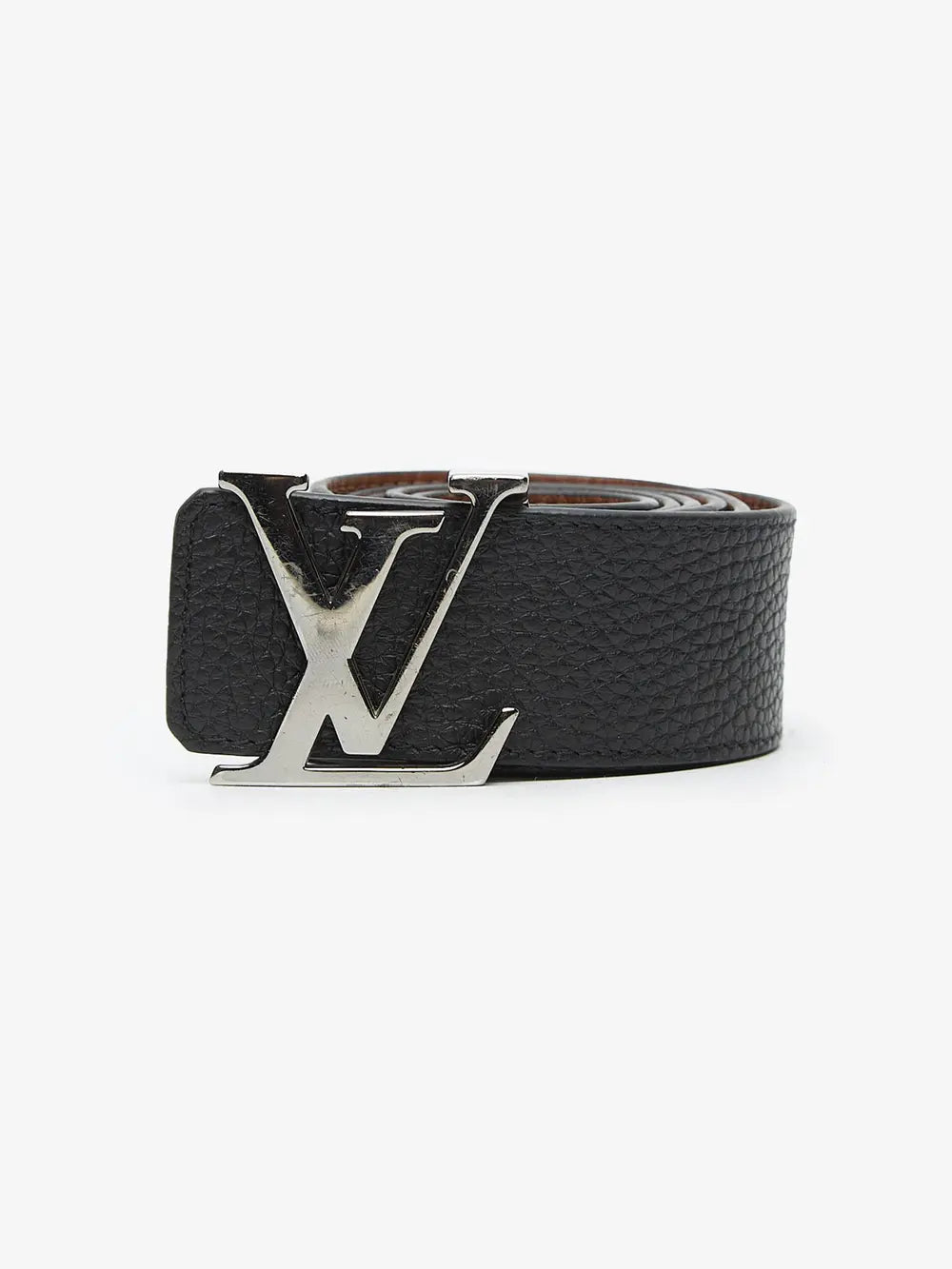 Louis Vuitton Belt | Black Leather Logo Buckle Bel