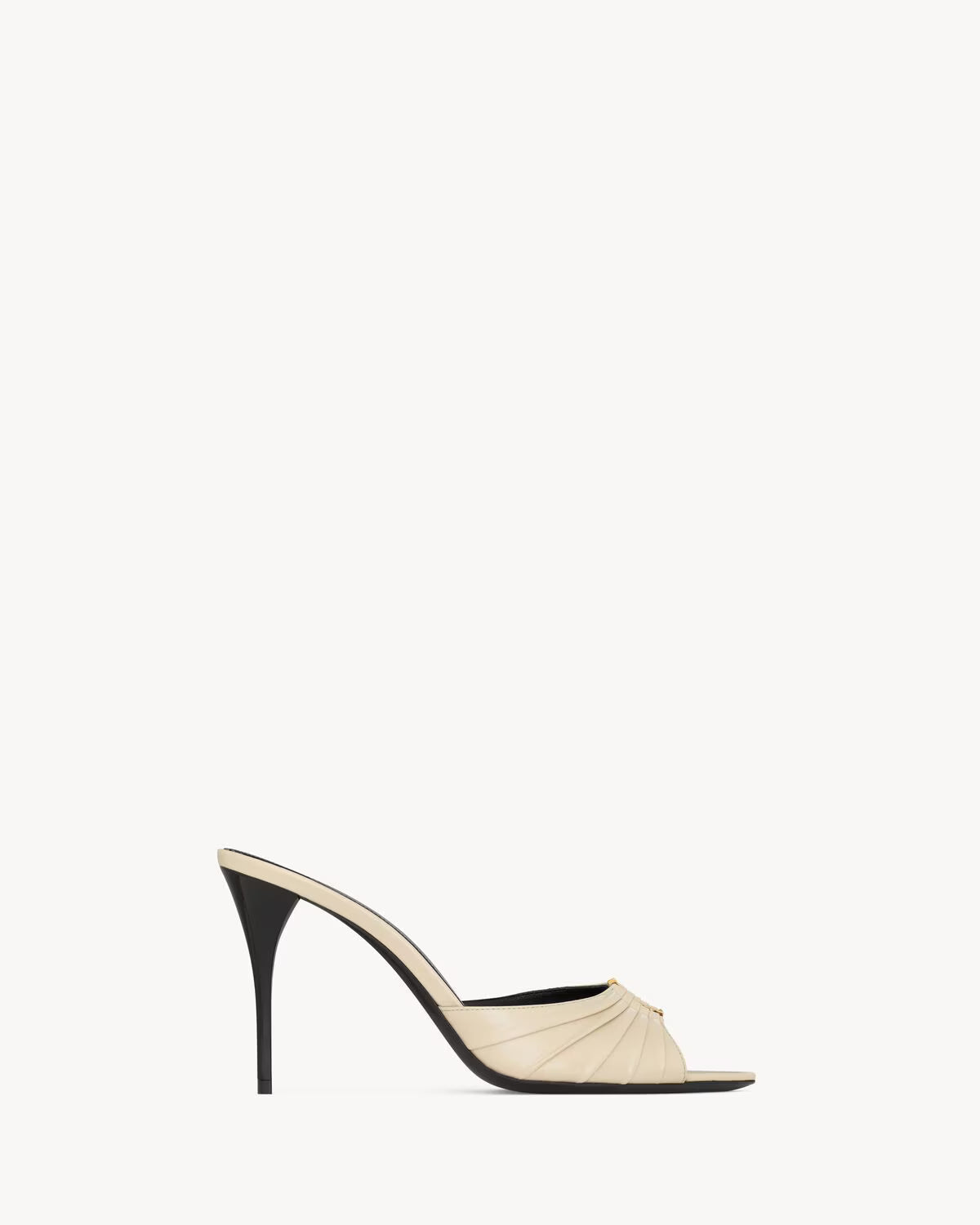 Saint Laurent Babylone Mules White