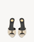 Saint Laurent Babylone Mules White