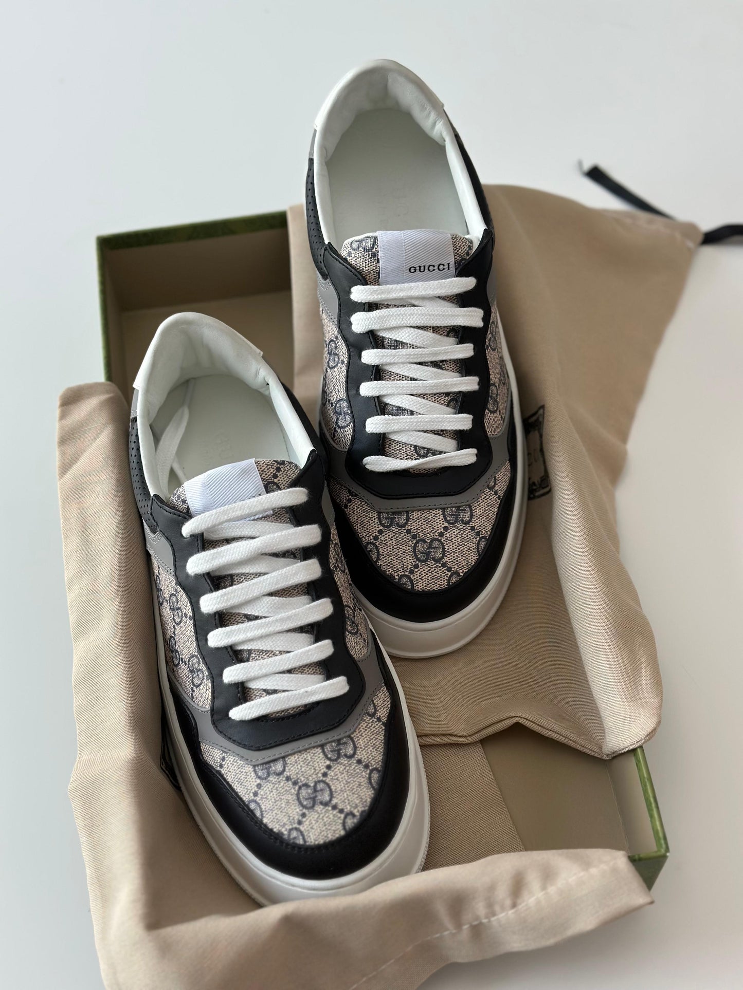 Gucci Chunky Sneaker – White/Blue Monogram (Men’s 10.5)