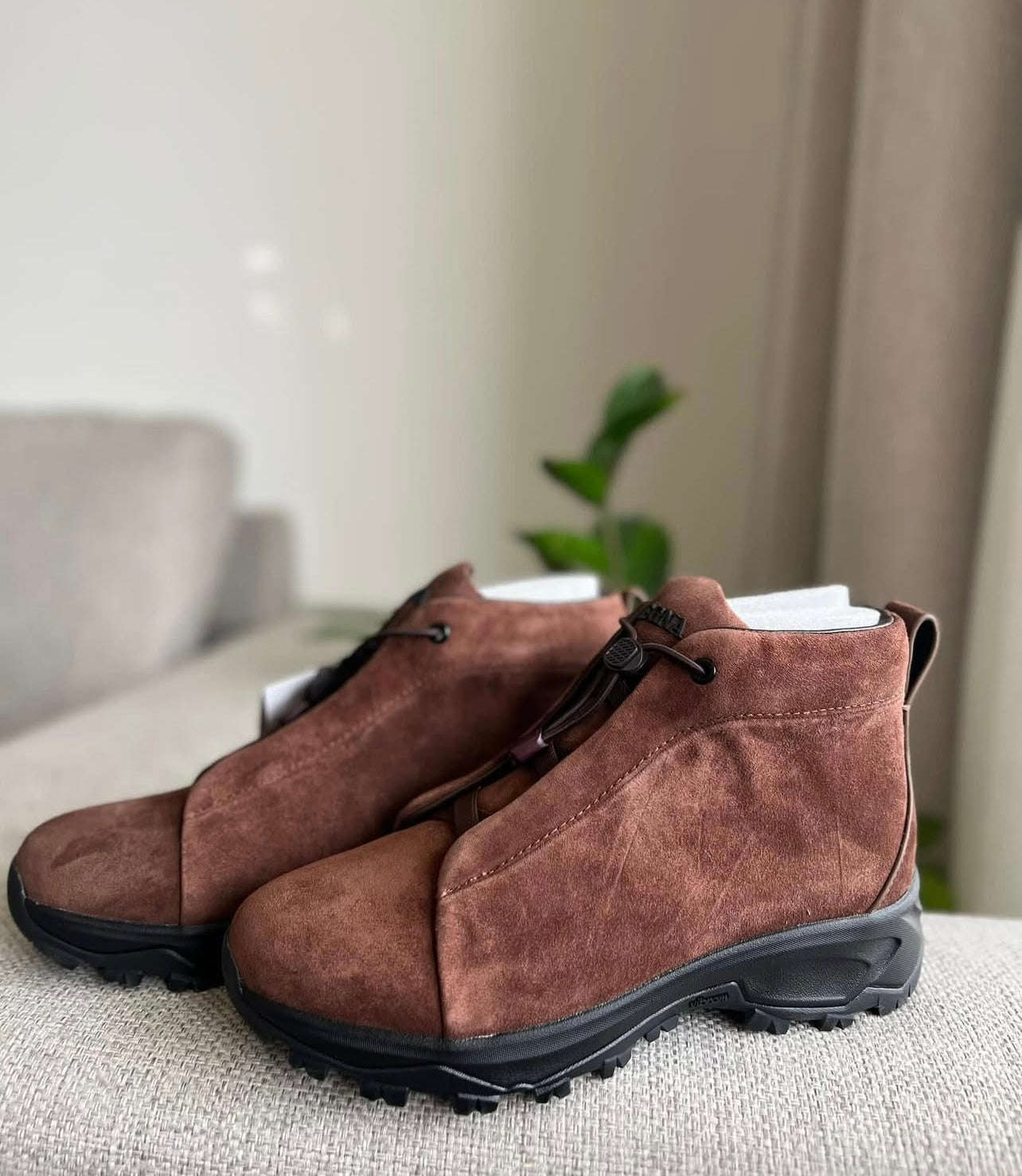 Brown Suede Triple Stitch Vetta Sneakers | ZEGNA